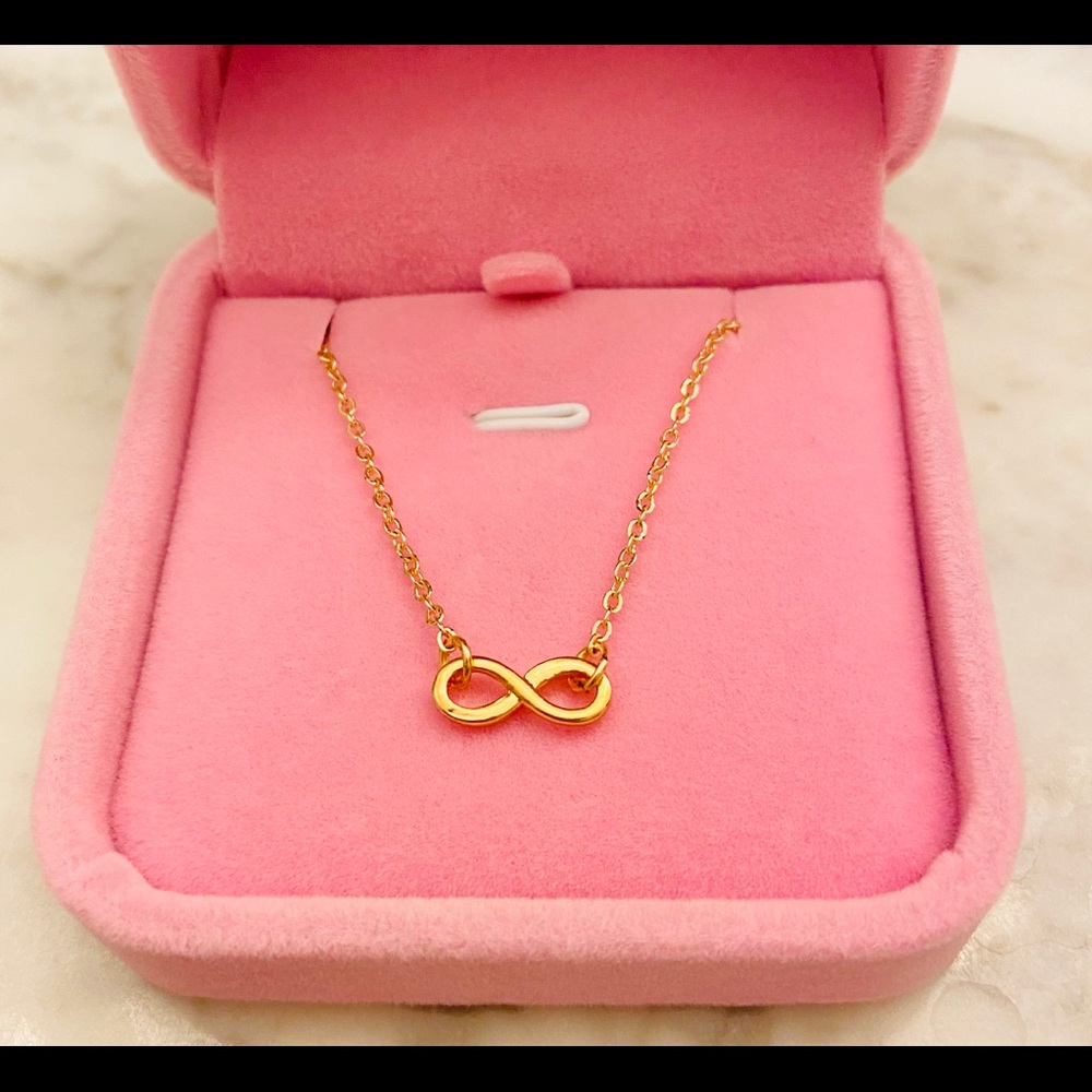 Gold Plated Infinity Pendant Necklace